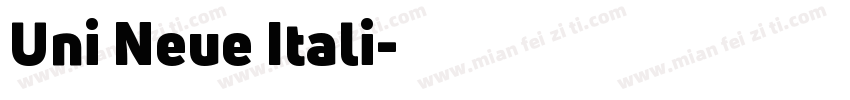 Uni Neue Itali字体转换